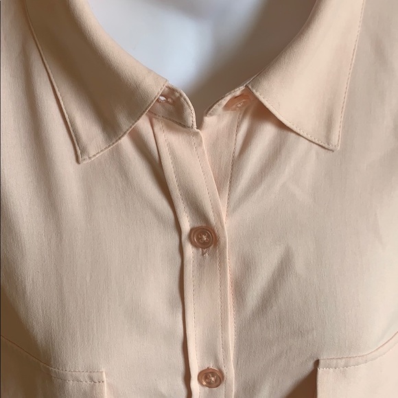 GO Silk Blush Pink Button Up Blouse - Picture 2 of 12